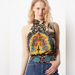 Free People Kelsey Print Halter Top NWT
